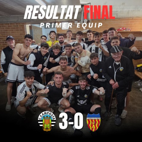 Jornada 29 SEGONA CATALANA GRUP 6. Diumenge 10 de maig  CF AMPOSTA 3 - CDC TORREFORTA  0